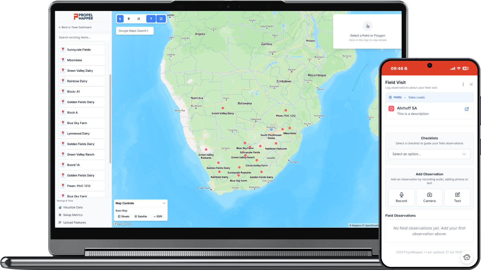 PropelMapper Dashboard & Mobile Composite